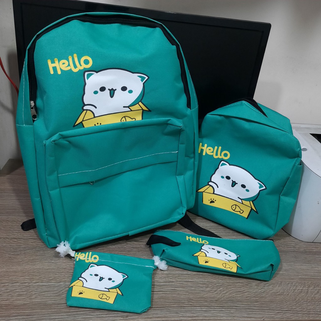 Balo túi đeo chéo set 4 món hello dễ thương thời trang hàn quốc SK90 Shalla