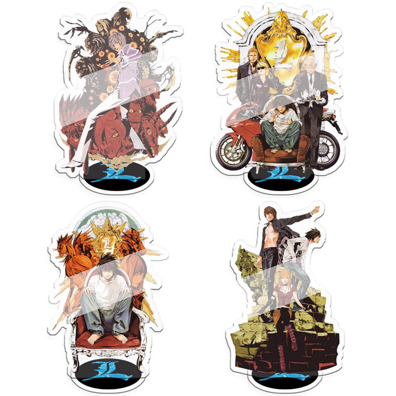 Bảng mô hình nhân vật anime Death Note Yagami Kira Eru Ryuk đứng bằng acrylic