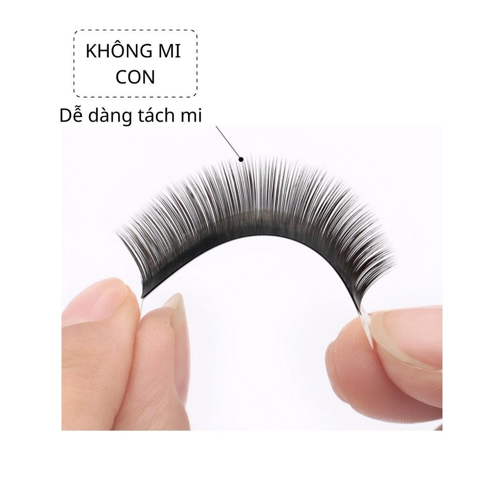 Mi khay nối mi sợi classic độ cong B,C,CC,D dày 0.10 và 0.12 loại đen mềm nối mi thiết kế