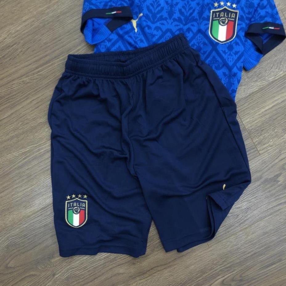 Bộ quần áo thể thao,áo bóng đá,đá banh đội tuyển Ý - Italia xanh sân nhà 2021-2022 vải gai Thái,mềm,mịn,thấm hút mồ hôi