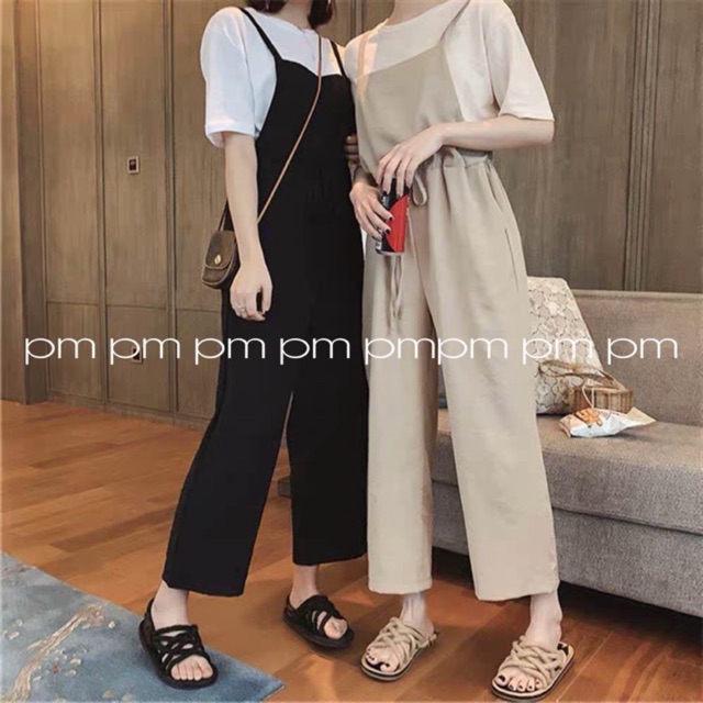 Yếm Kaki rút bụng +áo tay cộc