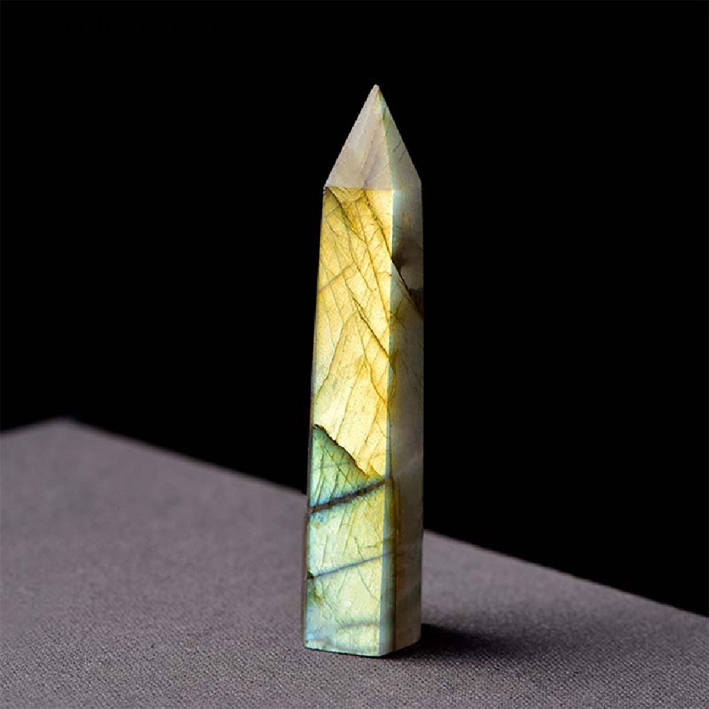 [Hàng mới về] Đá thạch anh pha lê mặt trăng khối lục giác liệu pháp chữa lành