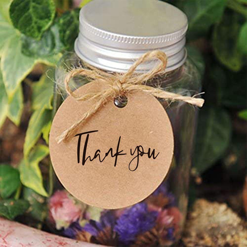 LONTIME 50 Nhãn Treo Bằng Giấy Với Dòng Chữ Thank You Dùng Trong Trang Trí Bánh Kem Tiệc Tùng