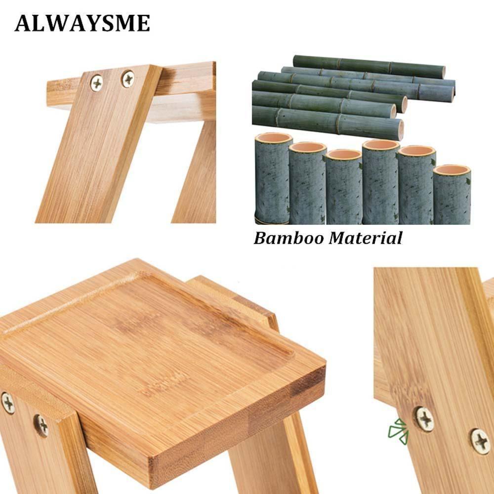 Giá Đỡ Chậu Hoa Bằng Gỗ Tre Dùng Trang Trí Trong Nhà