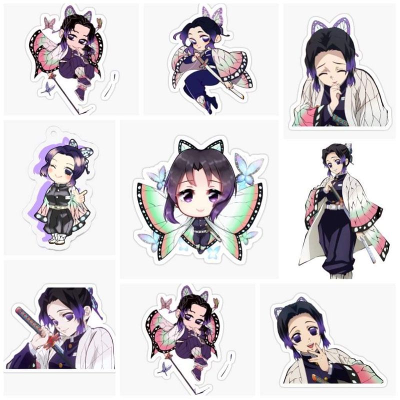 10-50 hình dán Stickers Kochou Shinobu - kimetsu no yaiba decal