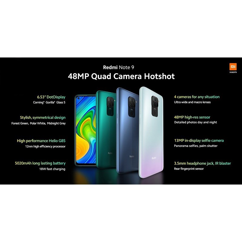 Điện thoại Xiaomi Redmi Note 9 - Hàng Chính Hãng Mới 100% | BigBuy360 - bigbuy360.vn