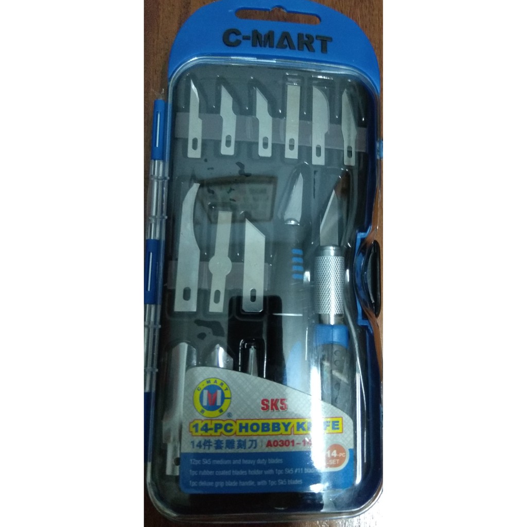 Bộ sản phẩm chiết tách ghép cành hoa lan cây cảnh C-MART - 2 cán+14 lưỡi