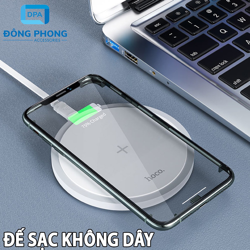 Đế Sạc Nhanh Không Dây Hoco CW26 Chính Hãng, Sạc Được Cả Tai Nghe Không Dây