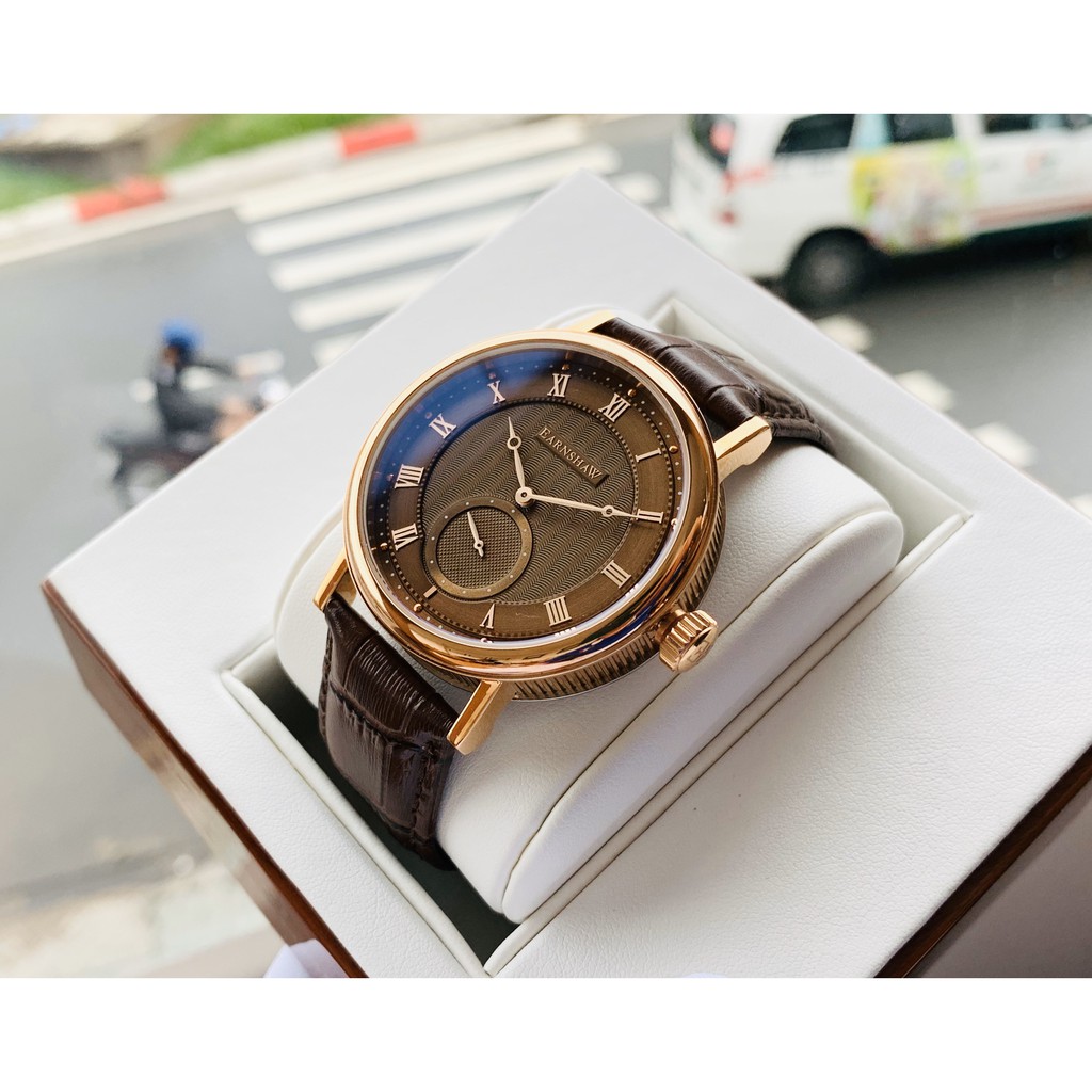 Đồng hồ nam Thomas Earnshaw Men's ES-8102-03 Beaufort 43mm Brown Dial Leather Watch