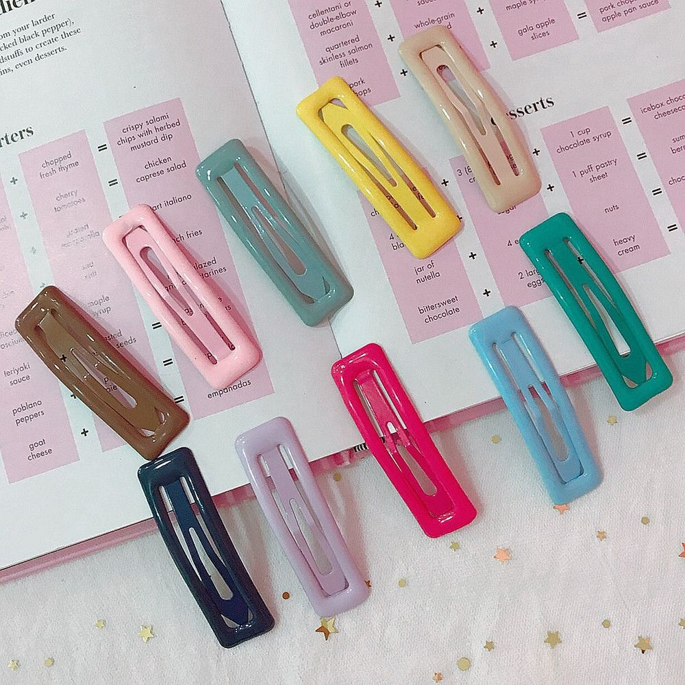 Kẹp tóc kim loại hình vuông hoạt hình