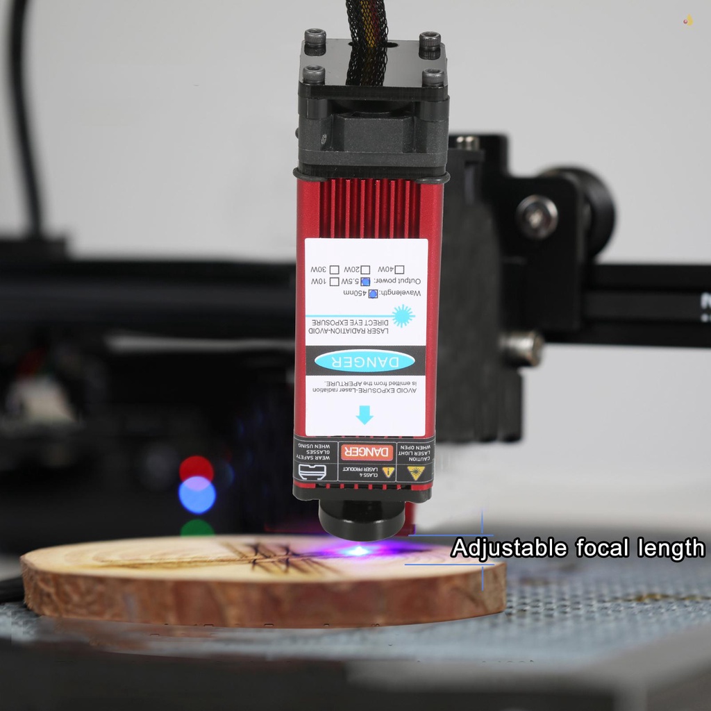 Mô Đun Laser 5.5W 450nm Đầu Laser Độ Chính Xác Cao Có Thể Điều Chỉnh Độ Chính Xác Cao Dành Cho Máy Khắc Gỗ / Acrylic Da