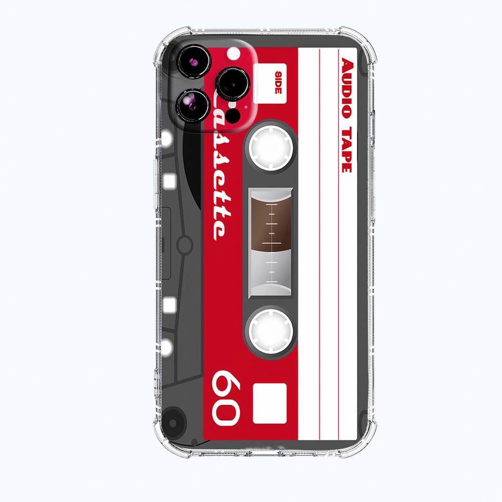 Ốp lưng iphone chống sốc viền vuông Cassette cổ cho iphone 14 13 pro max 11 12 pro max mini x xr xs max 6 s 7 8 plus