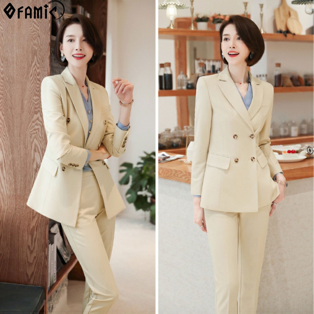 Vest Nữ Hàn Quốc ❤️𝑭𝑹𝑬𝑬𝑺𝑯𝑰𝑷❤️ Giảm 5K khi nhập mã [ AO BLAZER ] Bộ Vest Nữ Hàn Quốc Cao Cấp Gồm Áo Và Quần Dài | BigBuy360 - bigbuy360.vn