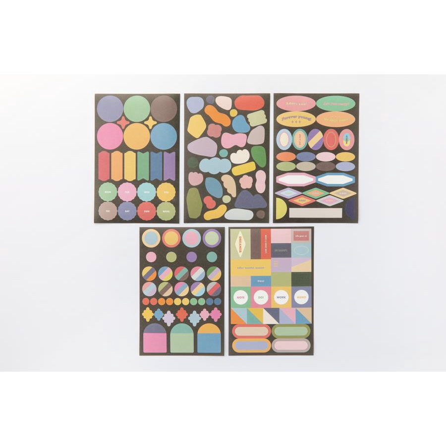 Set 10 Sticker ARTBOX Hàn Quốc Khung Chữ Tiếng Anh Vinatage