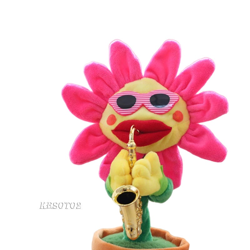 [Kesoto2] Búp Bê Nhồi Bông Biểu Diễn Nhảy Múa Có Nhạc Hình Tròn Màu Đỏ