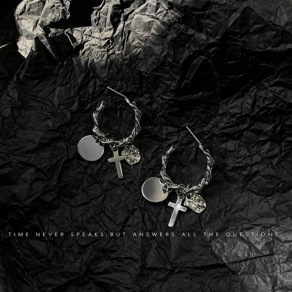 Bông Tai Mặt Hình Tròn Phong Cách Hiphop Thời Trang 22861