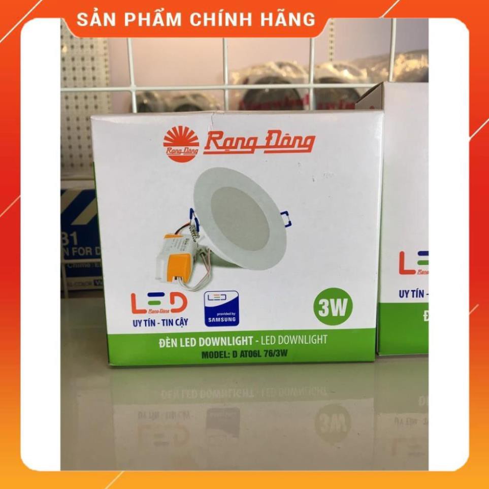 [FreeShip] Đèn Âm Trần Dowlight chính hãng Rạng Đông ( 7W Khoét Lỗ Tường 90, đổi 3 màu). MODEL: D AT02L ĐM 90/7W Huy Anh