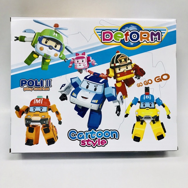 Đồ chơi Robo biến hình robocar poli 6 con 381