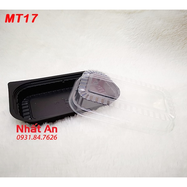Hộp nhựa đế đen hình chữ nhật MT17