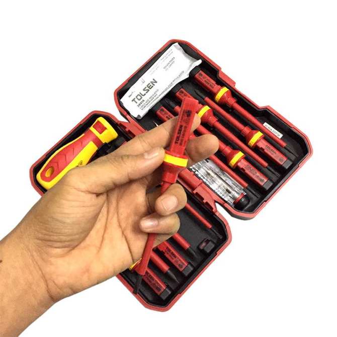Vít cách điện, Bộ tua vít chuyên dụng 13 chi tiết Tolsen 38016