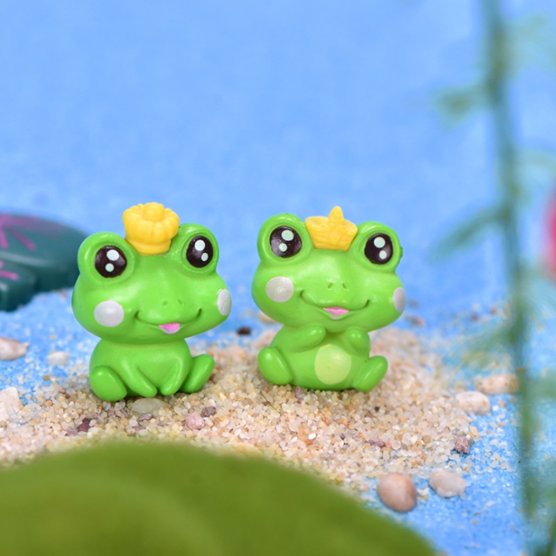 Bộ 6 mô hình ếch xinh xắn dùng trang trí tiểu cảnh và bể cá