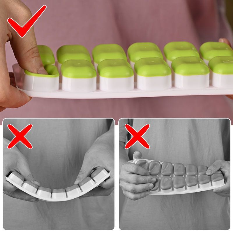 Khay Làm Đá SILICONE 14 Lỗ Mr.Der Có Nắp Đậy Không BPA An Toàn Cho Bé