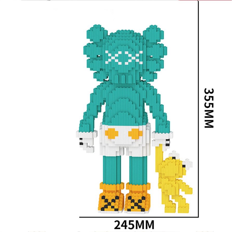 Lego Bearbrick Kaws - Đồ Chơi Lắp Ráp Mô Hình 3D Gấu Bearbrick Kaws nhiều màu