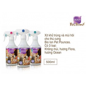 Xịt Khử Mùi- Khử trùng BIOION Pet Pounce 500ml