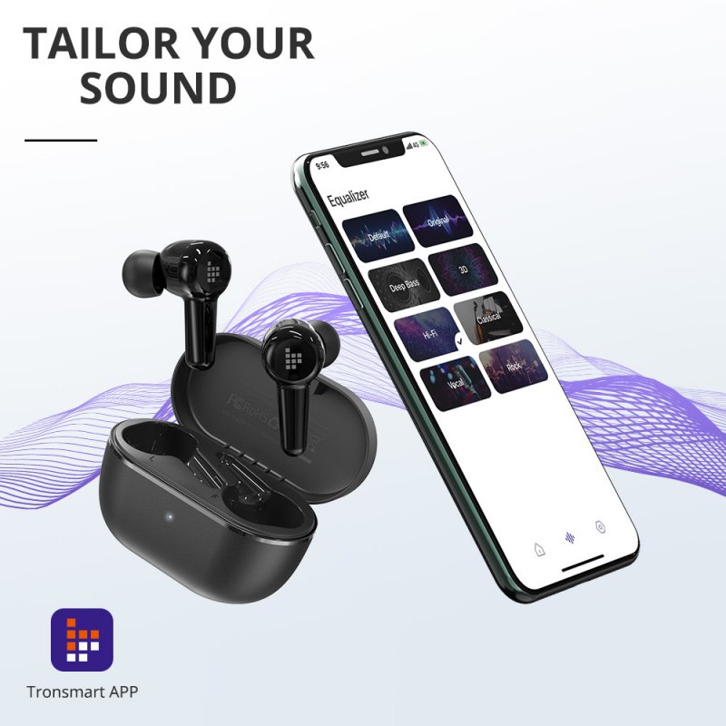 Tai Nghe Nhét Tai Bluetooth 5.2 Tronsmart Apollo Air Hoạt Động Loại Bỏ Tiếng Ồn Có AptX, QualcommChip