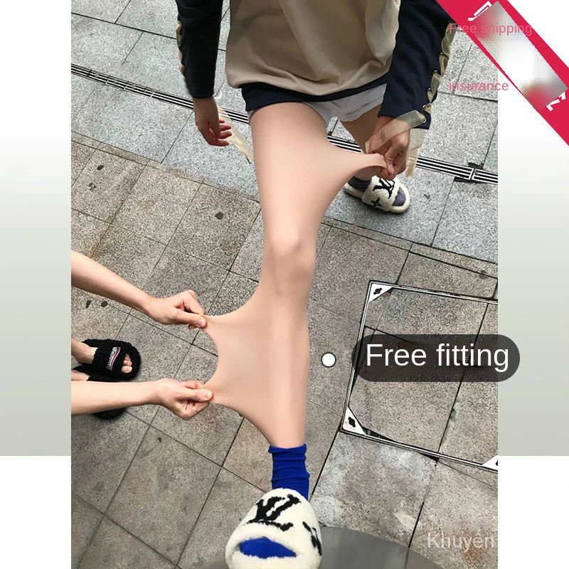 Quần tất legging lông cừu dày màu da nude siêu tự nhiên mặc bên ngoài thời trang xuân thu dành cho nữ