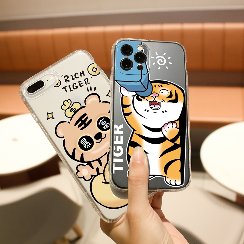 Ốp lưng iphone Ốp điện thoại Suntaiho bằng TPU họa tiết chú hổ thần tài cho IPhone 13 12 11 Pro Max X Xs Max XR 8 7 6 6S Plus