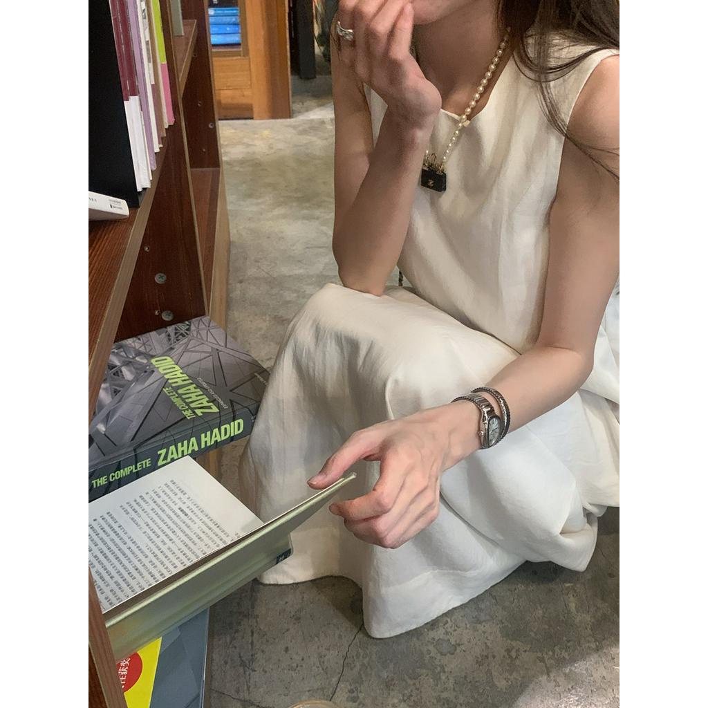 Đầm Sát Nách Dáng Dài Rộng Phối Dây Chéo Lưng Quyến Rũ 64099