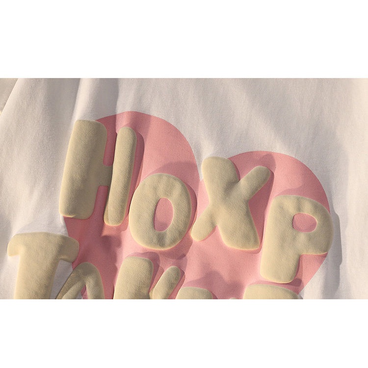 100% cotton Áo Thun Tay Ngắn In Hình Trái Tim Phong Cách Hàn Quốc Thời Trang Mùa Hè Mới Cho Nữ 2023