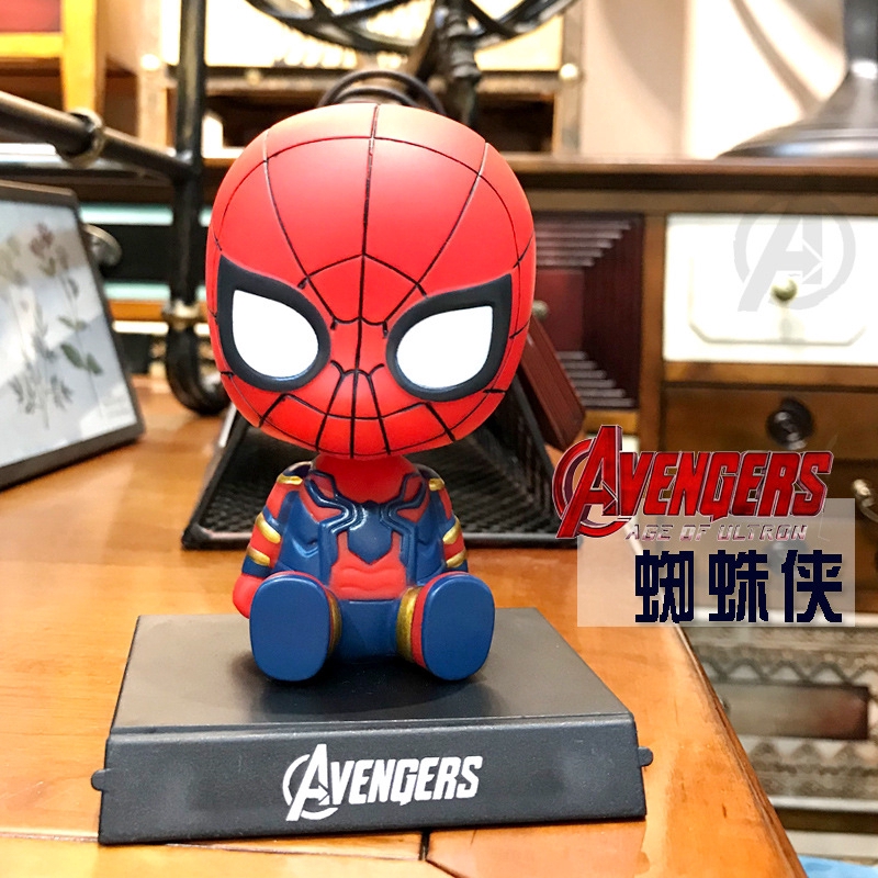 Avengers Spiderman Batman Deedpool Hulk Car Phone Stand Holder Decoration Figure