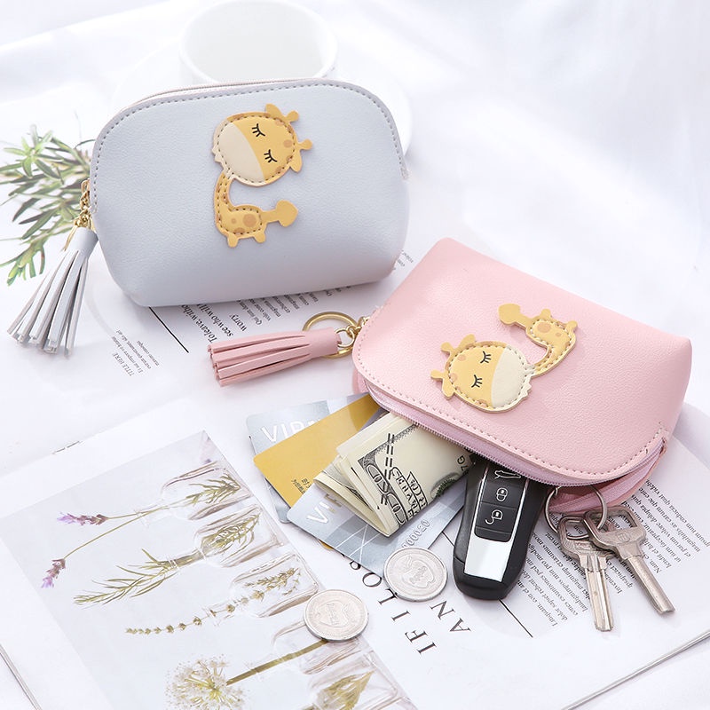 ❀ví nữ ngắn nhiều ngăn không xu kiểu mới đựng tiền nhỏ dễ thương của sinh viên Hàn Quốc