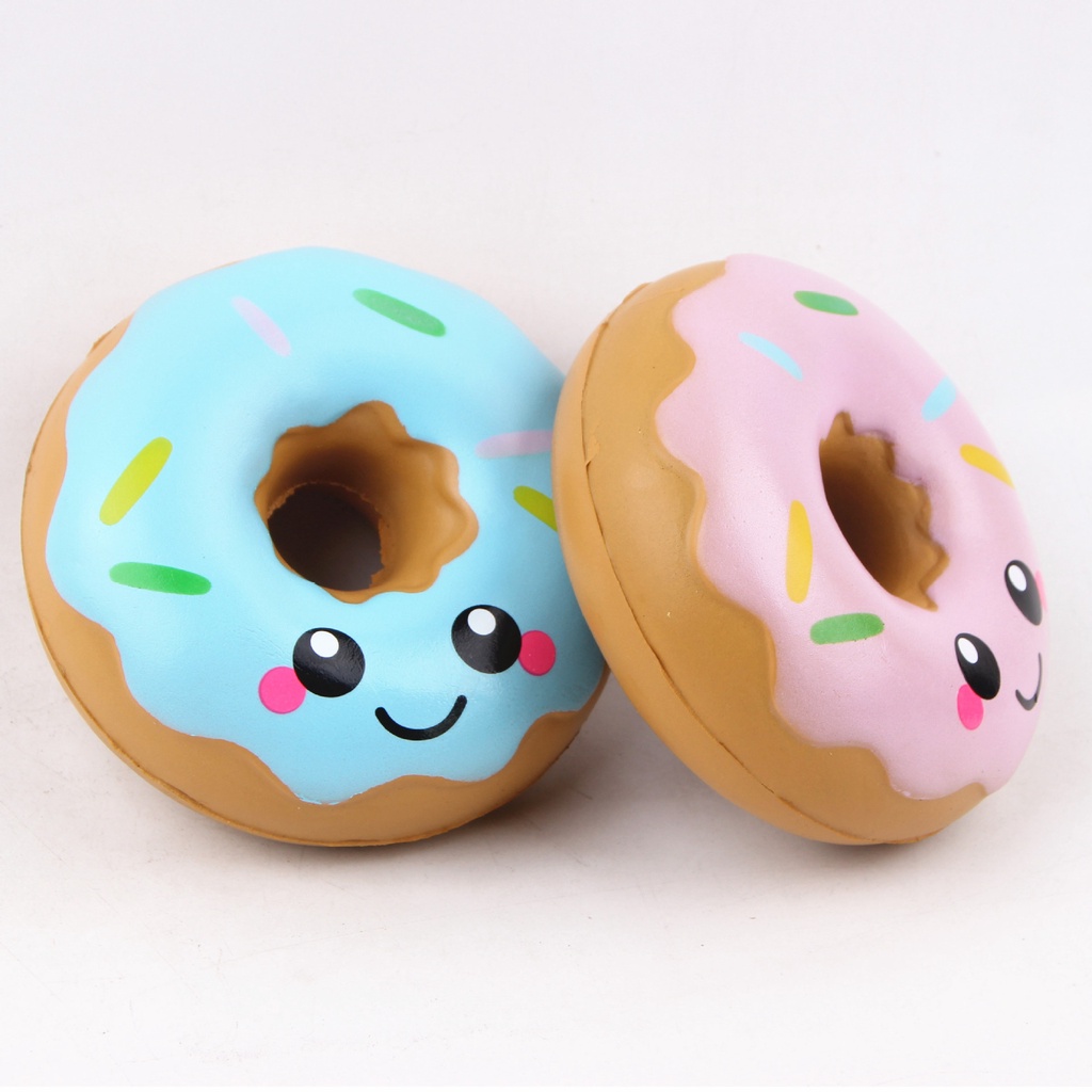 Đồ Chơi Squishy Bánh Donut Hạnh Phúc Kích Thước 10cm Chậm Tăng Tặng Kèm Bao Bì