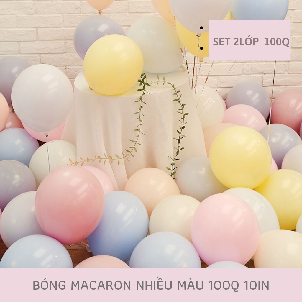 Bóng Macaron  tim/tròn size 10"  trang trí sinh nhật sự kiện đám cưới