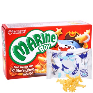 Bánh cá vị tôm nướng môi đỏ Orion Marine Boy hộp 32g