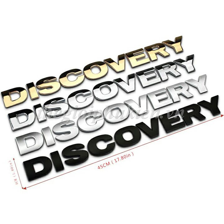 Logo chữ DISCOVERY 3D nổi dán trang trí Ô tô( hàng chất )