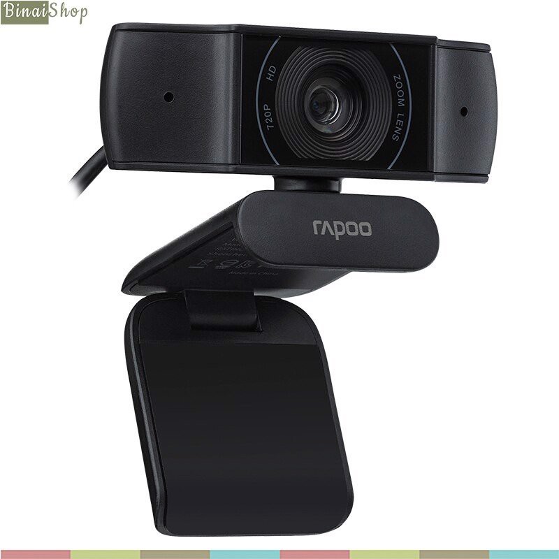 [BH 2 năm] Rapoo C200 - Webcam Họp Trực Tuyến Phân Giải HD 720p, Góc Siêu Rộng 100°, Tự Động Lấy Nét