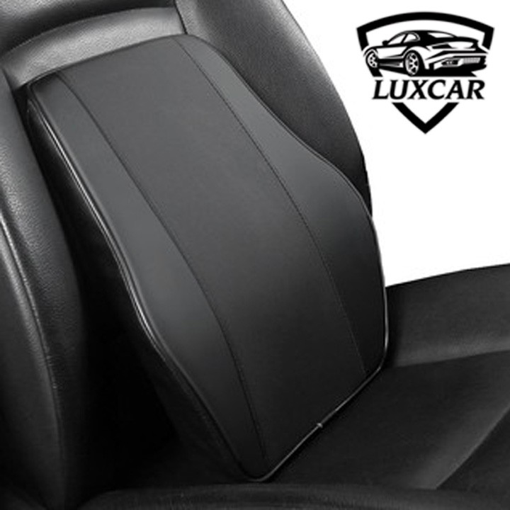 [Mã LIFEAUMAY giảm 10% tối đa 30k đơn 150k] Gối tựa đầu và tựa lưng ô tô LUXCAR vỏ da Pu chất liệu cao su non cao cấp