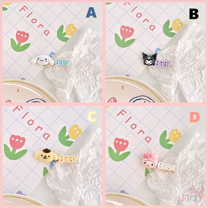 Kẹp tóc hình nhân vật hoạt hình Sanrio Cinnamoroll/ Melody/ Kuromi/ Pom Pom Purin