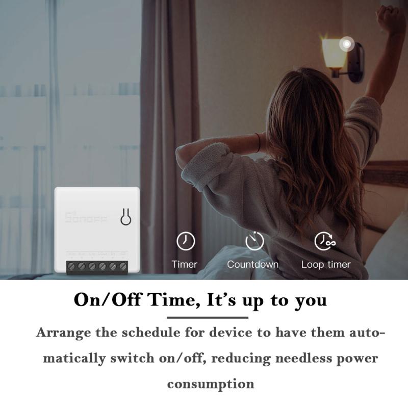 Công Tắc Điều Khiển Từ Xa 2 Chiều SONOFF MINI R2 Wifi Tự Động Tương Thích Với Alexa Google