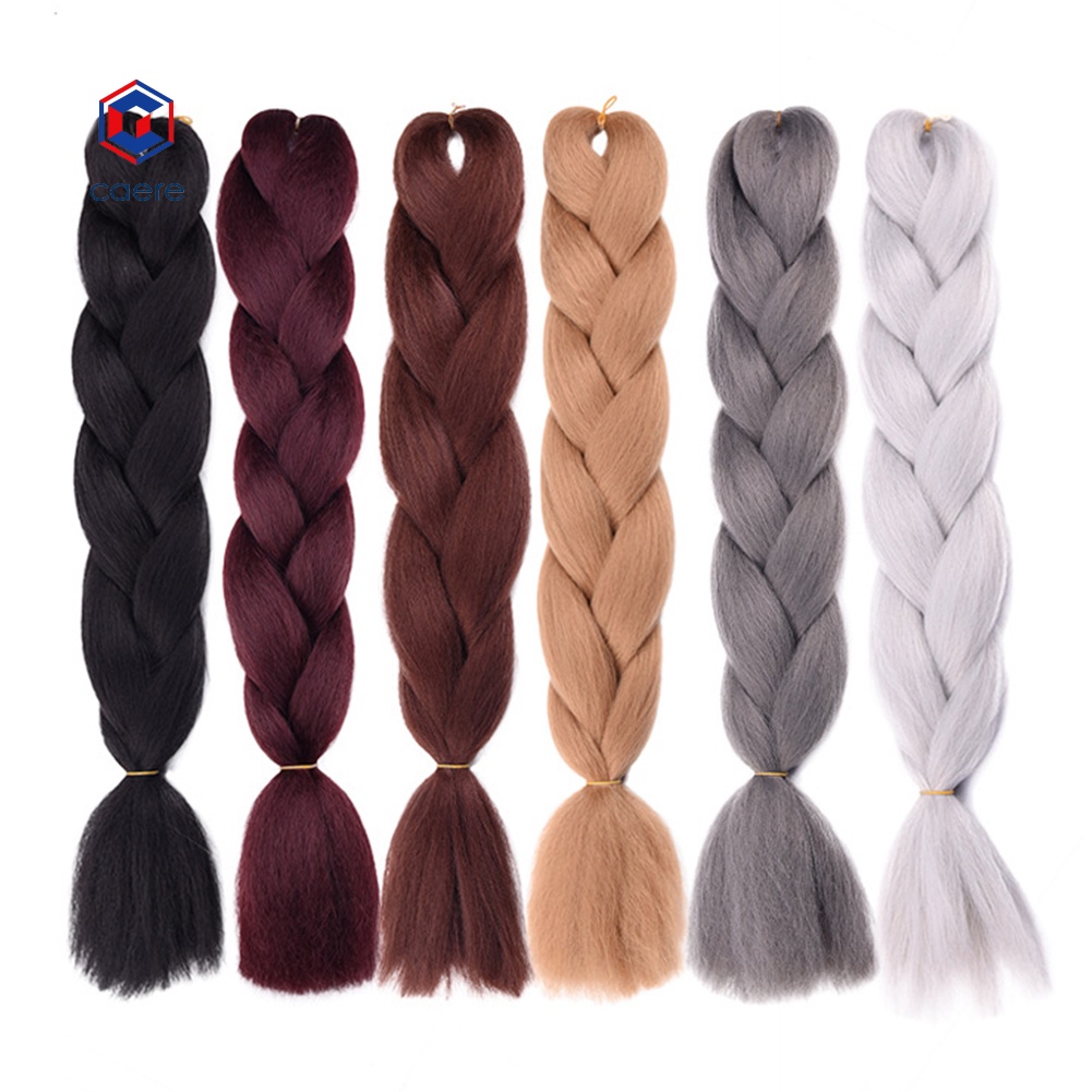 Caere_Women Jumbo Crochet Braiding Ombre Color Synthetic Kanekalon Hair Extensions