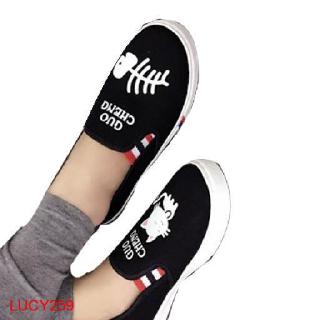 FREESHIP - Giày lười slip on mèo cá thời trang
