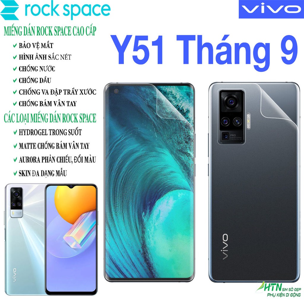 Miếng dán PPF Vivo Y51 tháng 9/2020 cao cấp rock space dán màn hình/ mặt sau lưng full bảo vệ mắt, tự phục hồi vết....