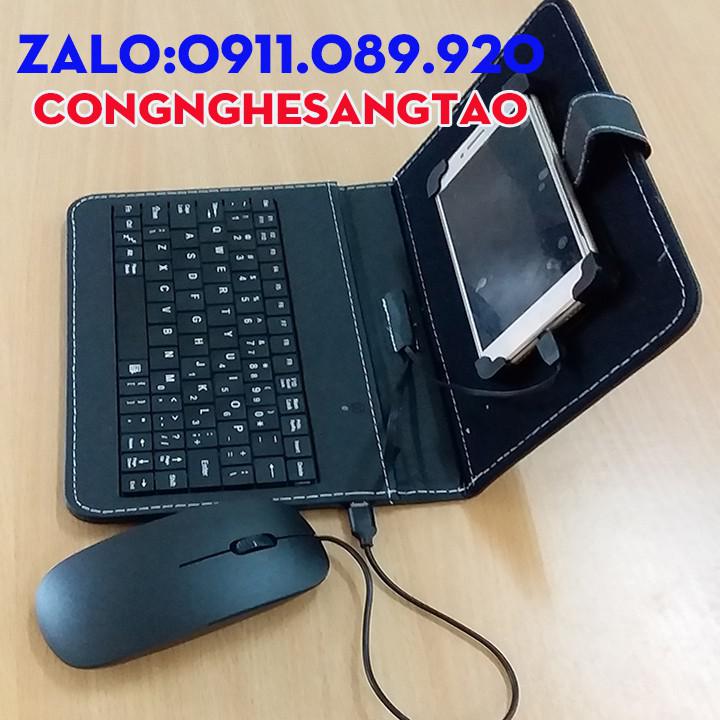 Bán bao da bàn phím cao cấp kèm chuột - dùng cho điện thoại android (iphone không dùng được)