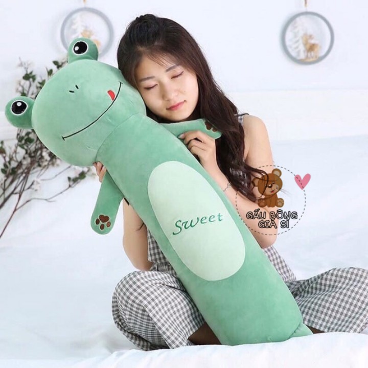 GỐI ÔM HÌNH ẾCH 60CM DỄ THƯƠNG SIÊU MỀM CHO BÉ 1 TUỔI