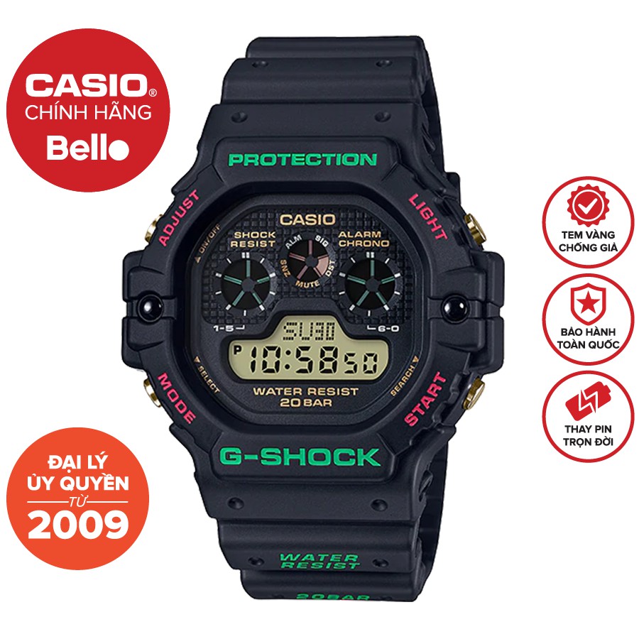 Đồng hồ Nam Dây Nhựa Casio G-Shock DW-5900TH-1DR chính hãng bảo hành 5 năm Pin trọn đời