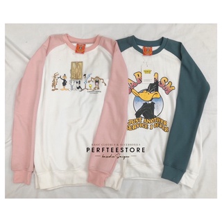 Áo sweater cartoon thỏ tai dài form nam/nữ chất nỉ da cá dày dặn |PERFTEE|